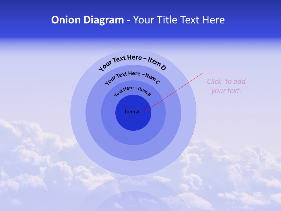 A Plane Flying High In The Sky With Clouds PowerPoint Template