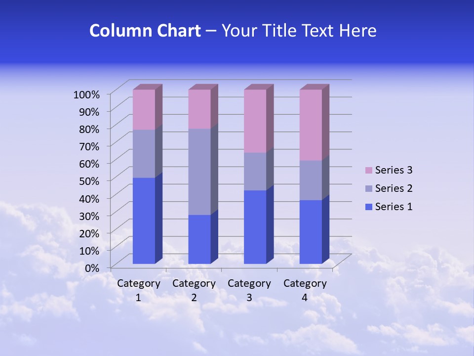 A Plane Flying High In The Sky With Clouds PowerPoint Template