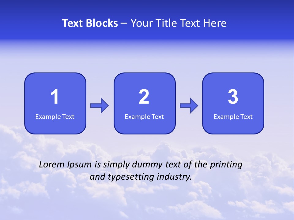 A Plane Flying High In The Sky With Clouds PowerPoint Template