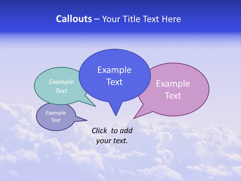 A Plane Flying High In The Sky With Clouds PowerPoint Template