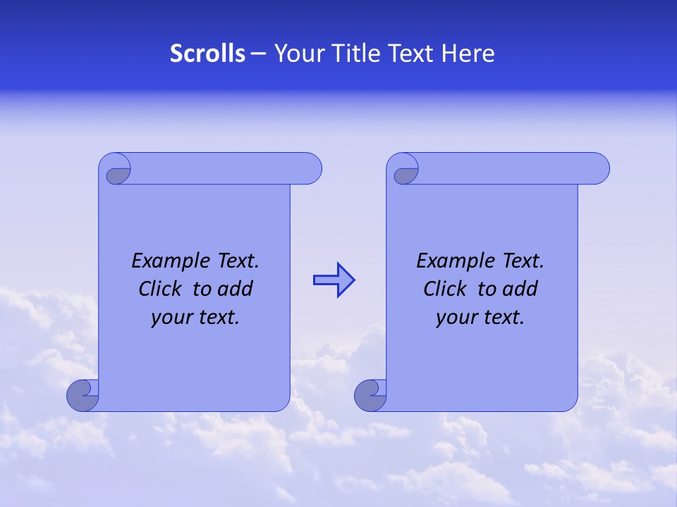 A Plane Flying High In The Sky With Clouds PowerPoint Template