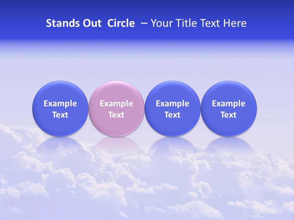 A Plane Flying High In The Sky With Clouds PowerPoint Template