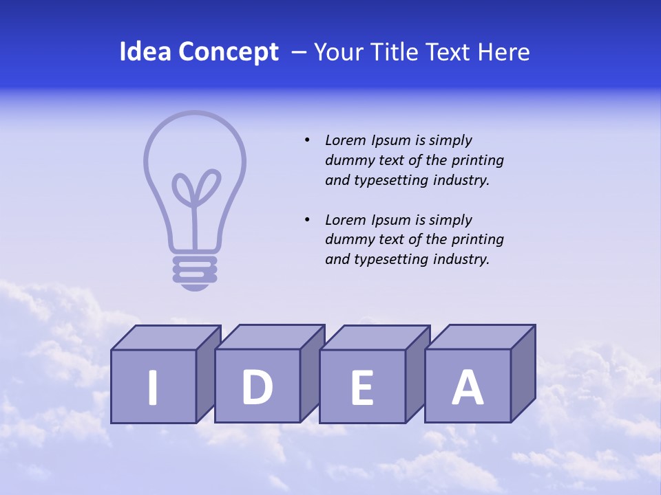 A Plane Flying High In The Sky With Clouds PowerPoint Template