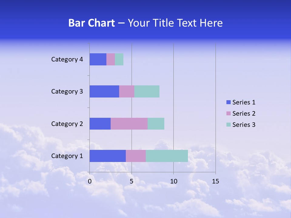 A Plane Flying High In The Sky With Clouds PowerPoint Template