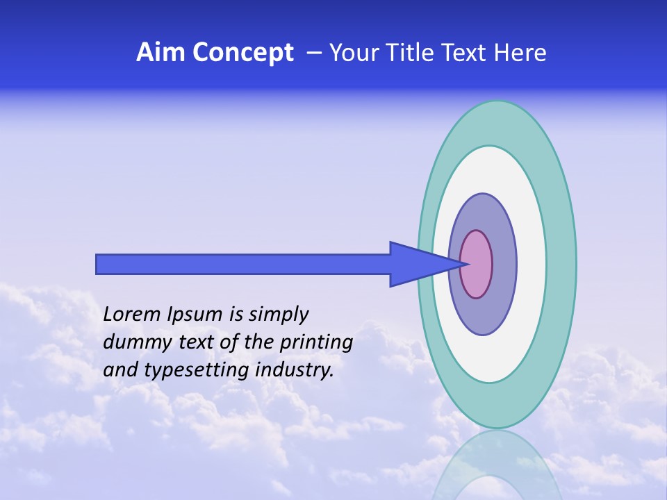 A Plane Flying High In The Sky With Clouds PowerPoint Template