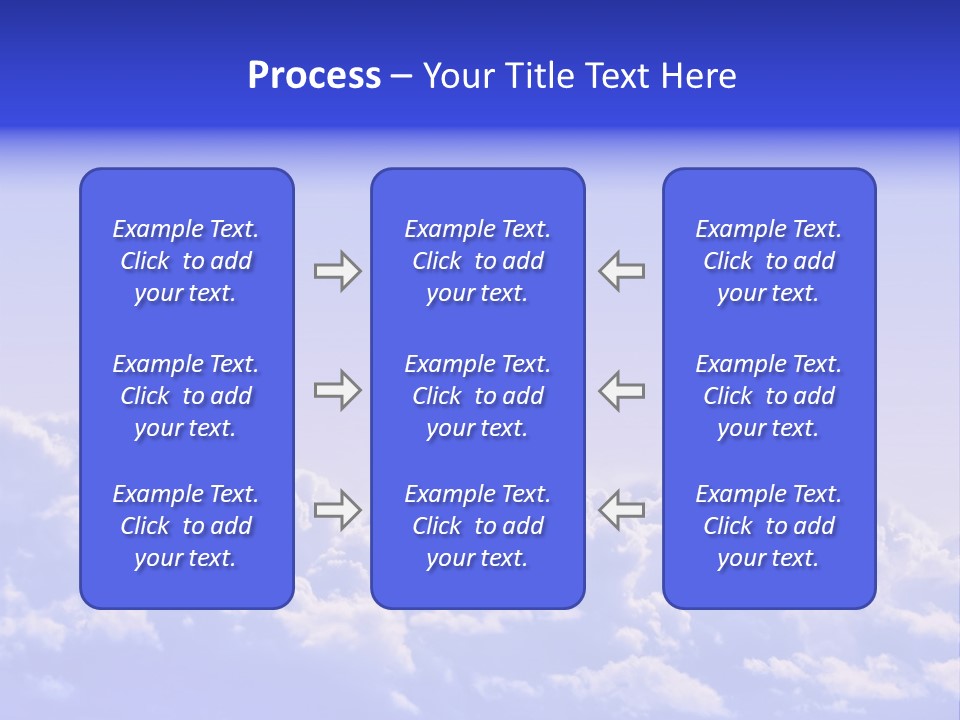 A Plane Flying High In The Sky With Clouds PowerPoint Template