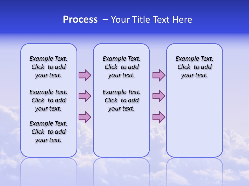 A Plane Flying High In The Sky With Clouds PowerPoint Template
