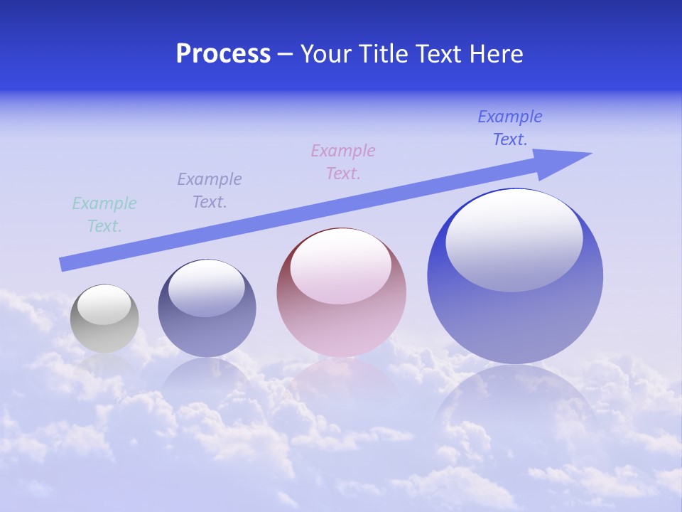 A Plane Flying High In The Sky With Clouds PowerPoint Template
