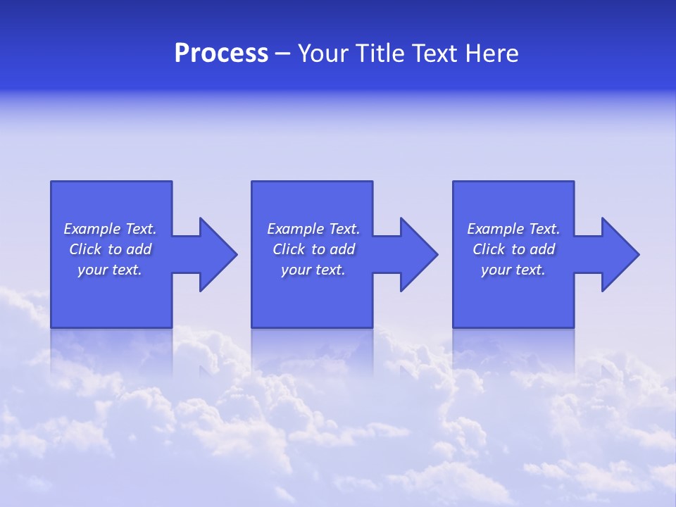 A Plane Flying High In The Sky With Clouds PowerPoint Template