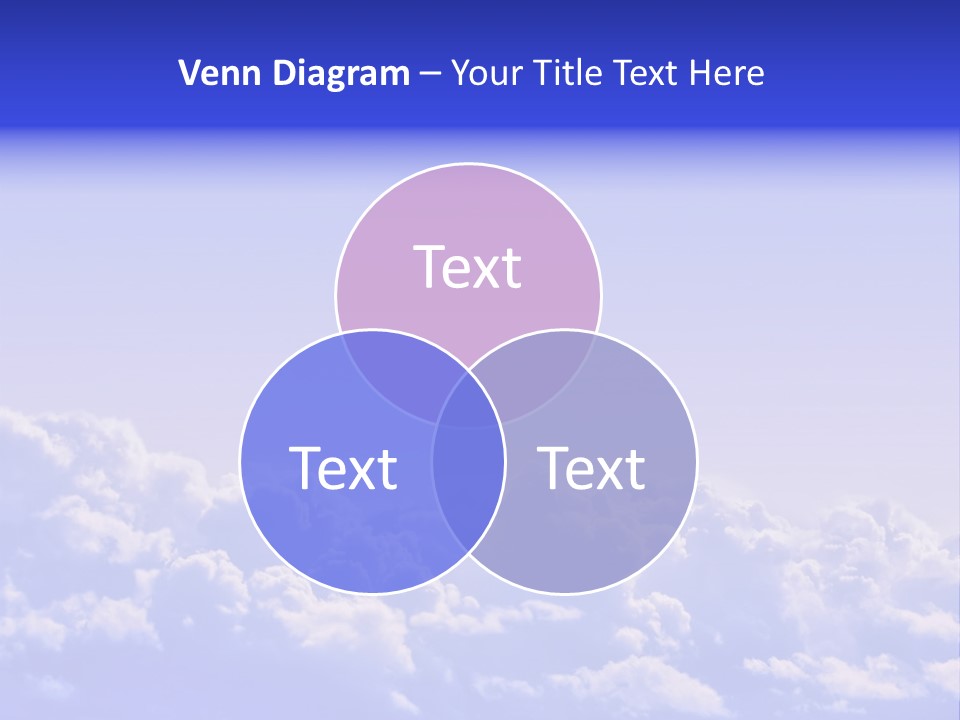 A Plane Flying High In The Sky With Clouds PowerPoint Template