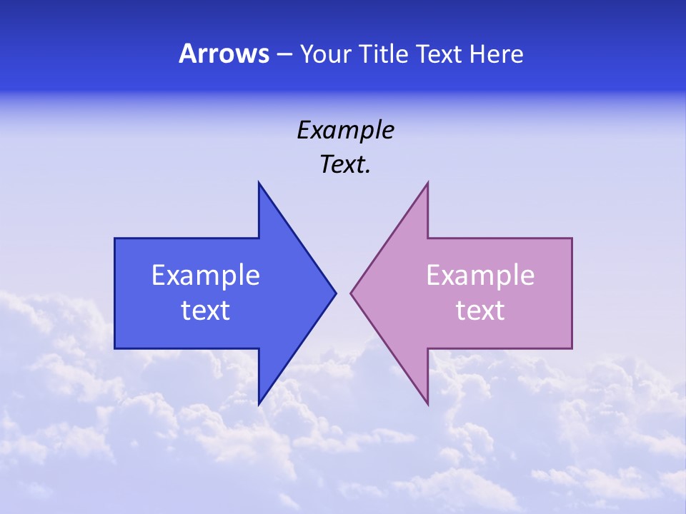 A Plane Flying High In The Sky With Clouds PowerPoint Template