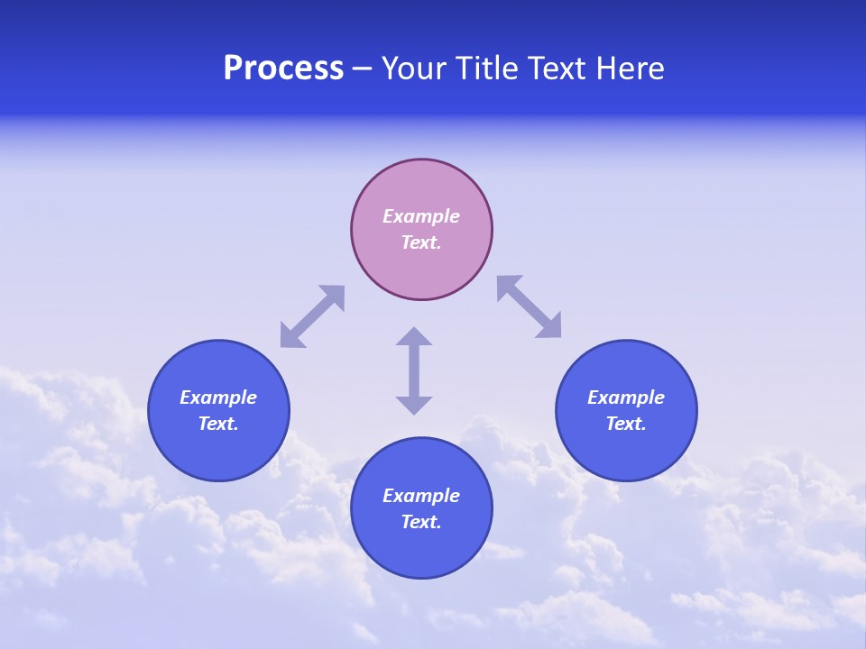 A Plane Flying High In The Sky With Clouds PowerPoint Template