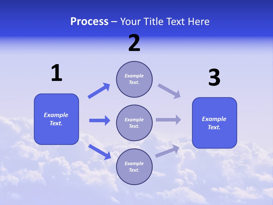 A Plane Flying High In The Sky With Clouds PowerPoint Template