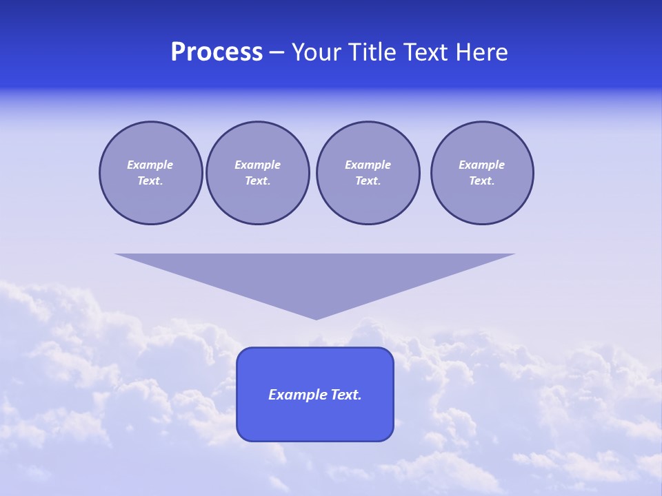 A Plane Flying High In The Sky With Clouds PowerPoint Template