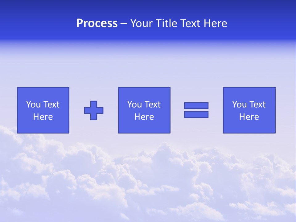 A Plane Flying High In The Sky With Clouds PowerPoint Template