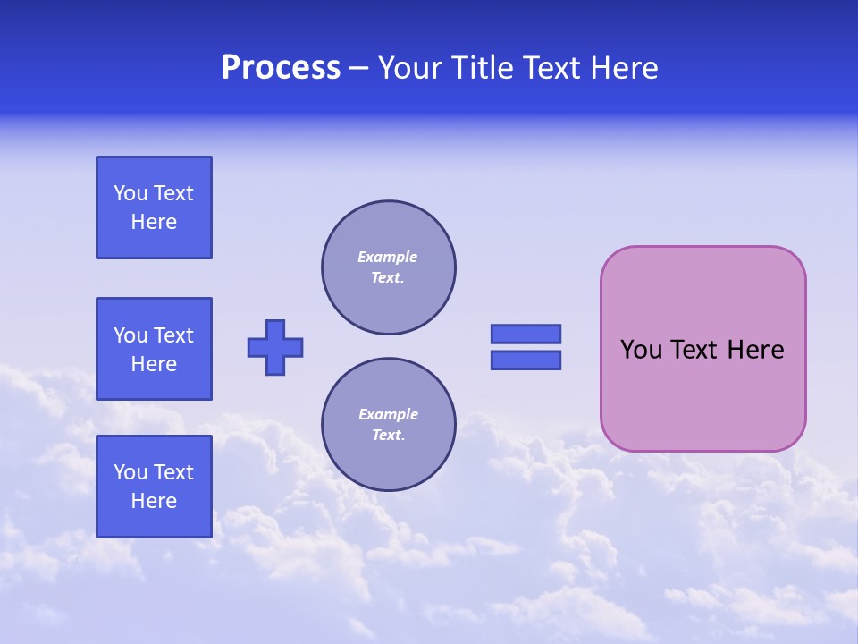 A Plane Flying High In The Sky With Clouds PowerPoint Template