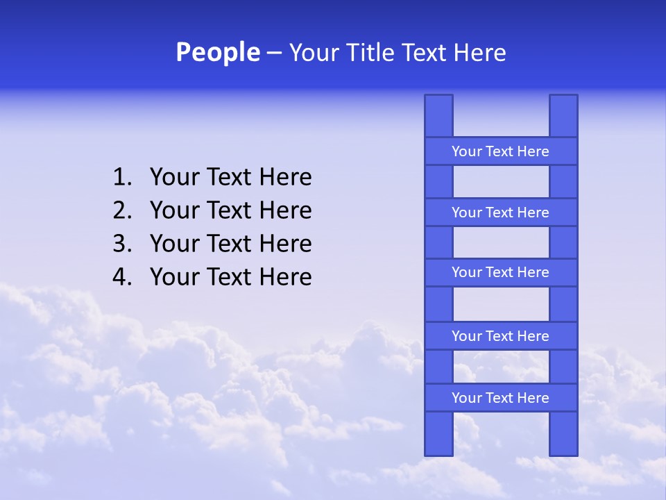 A Plane Flying High In The Sky With Clouds PowerPoint Template