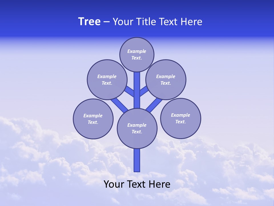 A Plane Flying High In The Sky With Clouds PowerPoint Template