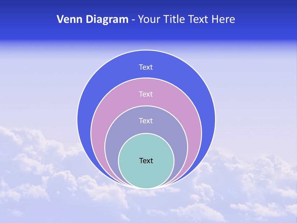 A Plane Flying High In The Sky With Clouds PowerPoint Template