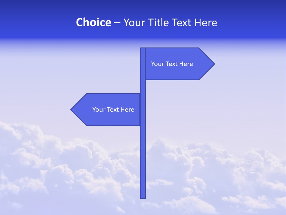 A Plane Flying High In The Sky With Clouds PowerPoint Template