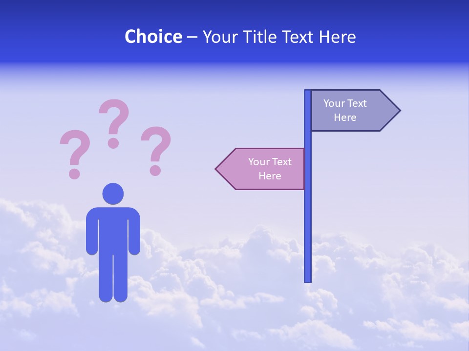 A Plane Flying High In The Sky With Clouds PowerPoint Template
