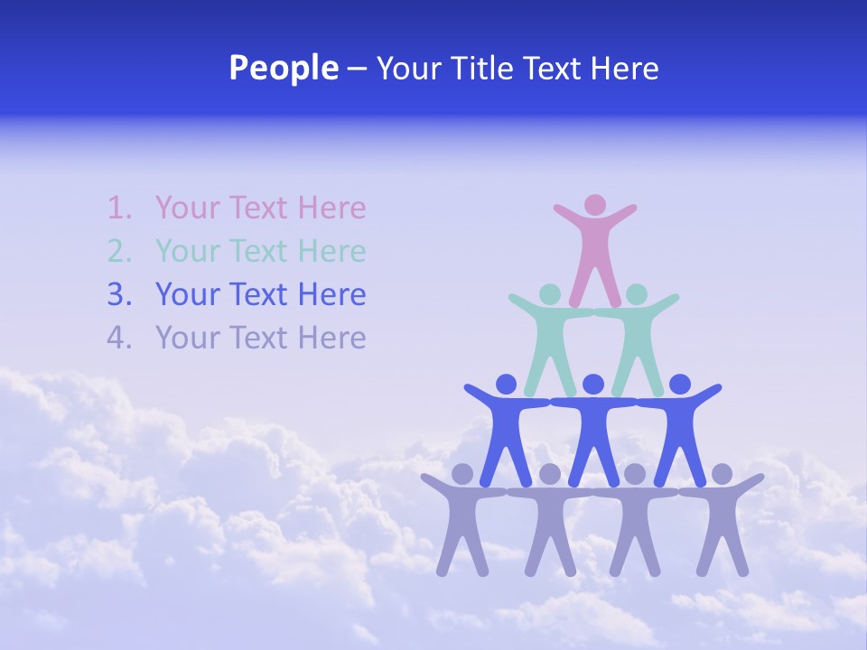 A Plane Flying High In The Sky With Clouds PowerPoint Template