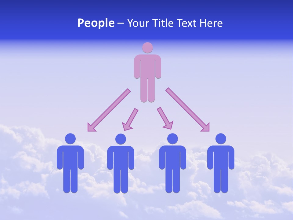 A Plane Flying High In The Sky With Clouds PowerPoint Template