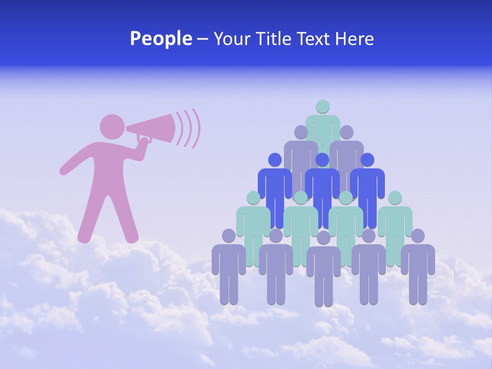 A Plane Flying High In The Sky With Clouds PowerPoint Template