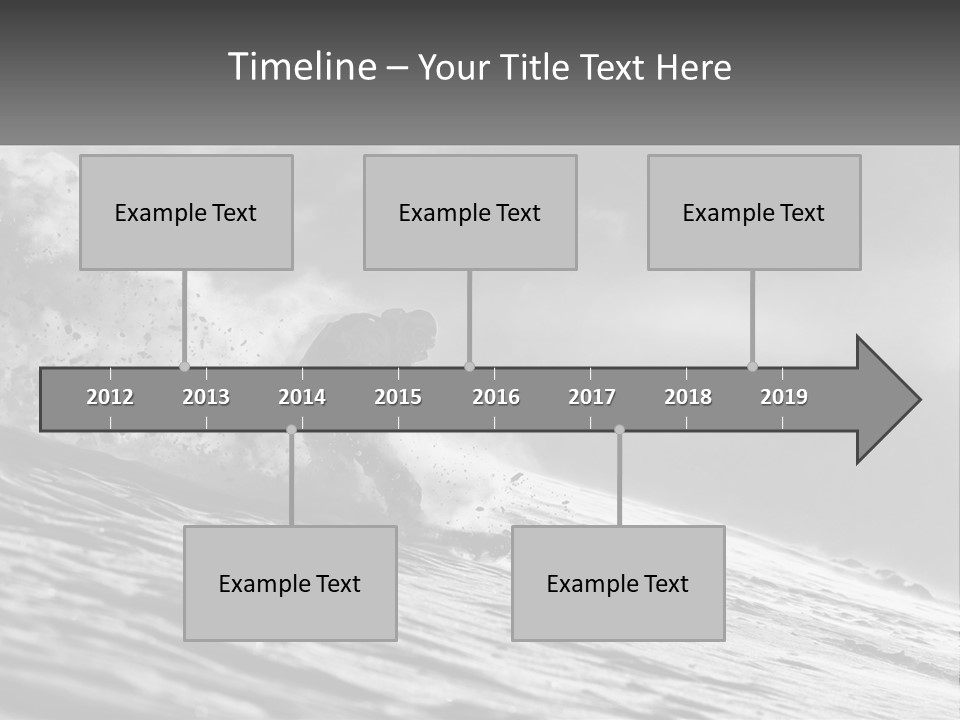 A Man Riding A Wave On Top Of A Surfboard PowerPoint Template