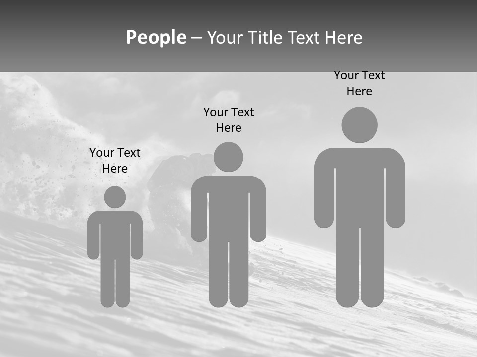 A Man Riding A Wave On Top Of A Surfboard PowerPoint Template