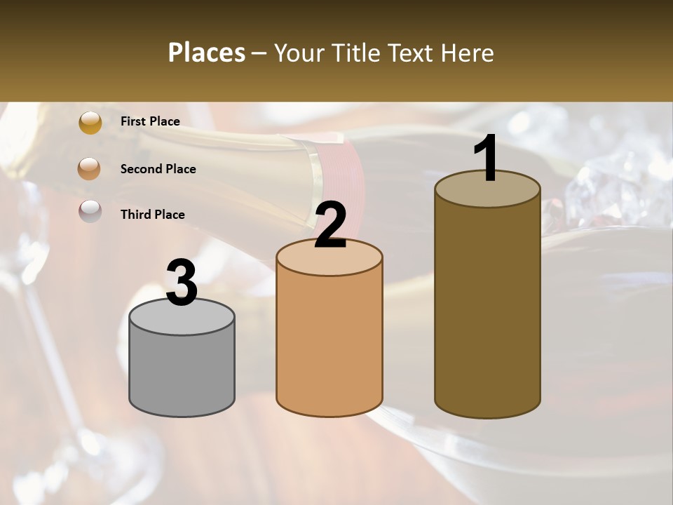 Two Bottles Of Wine Sitting On Top Of A Table PowerPoint Template