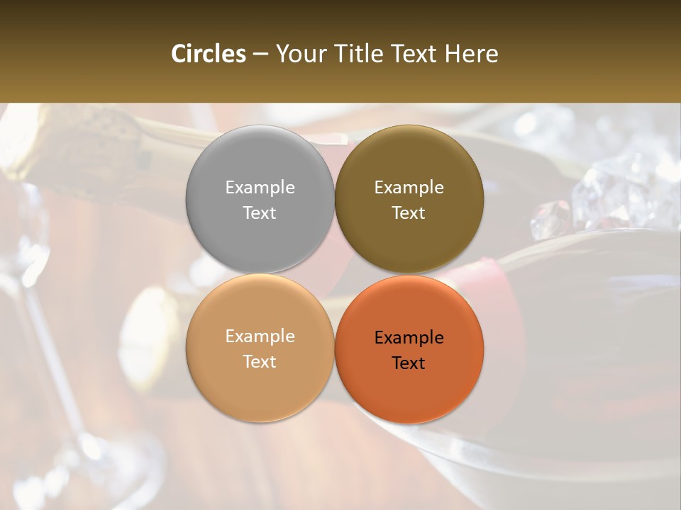 Two Bottles Of Wine Sitting On Top Of A Table PowerPoint Template