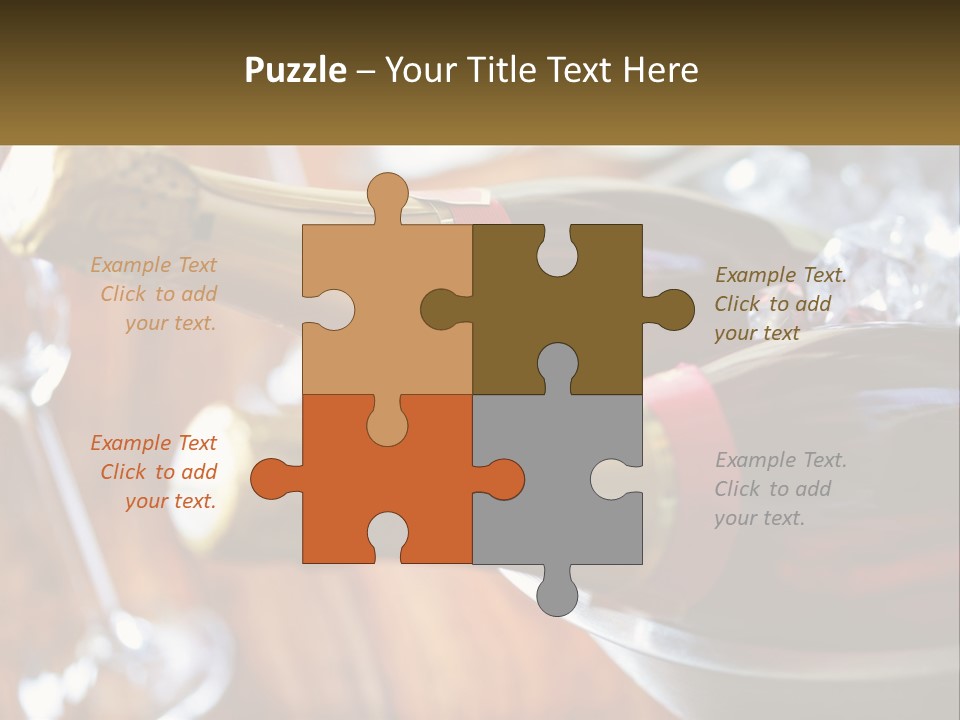 Two Bottles Of Wine Sitting On Top Of A Table PowerPoint Template