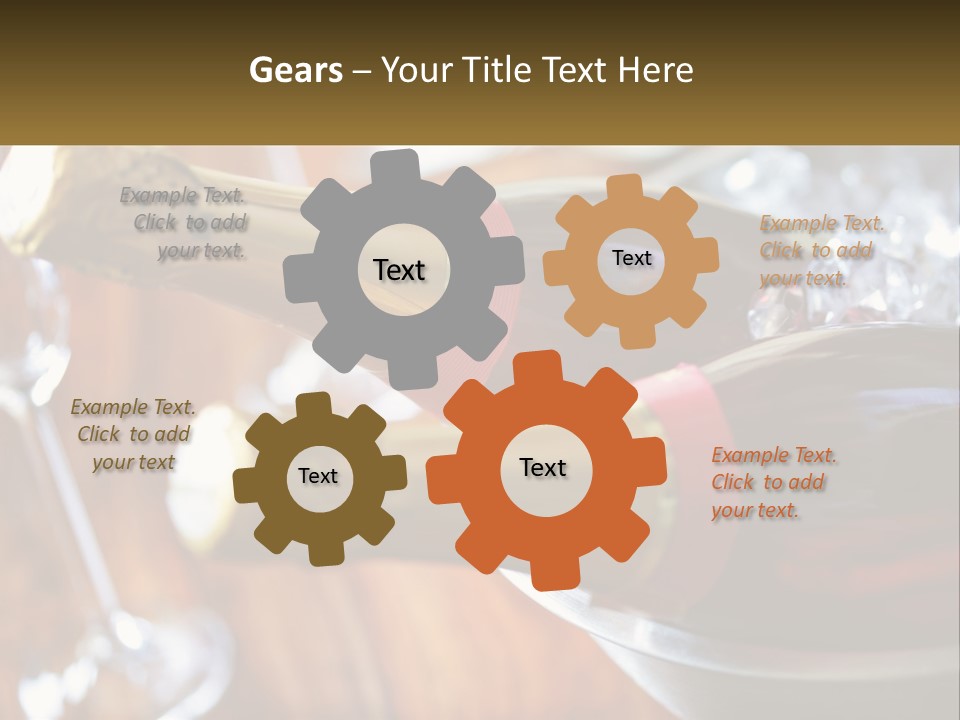 Two Bottles Of Wine Sitting On Top Of A Table PowerPoint Template