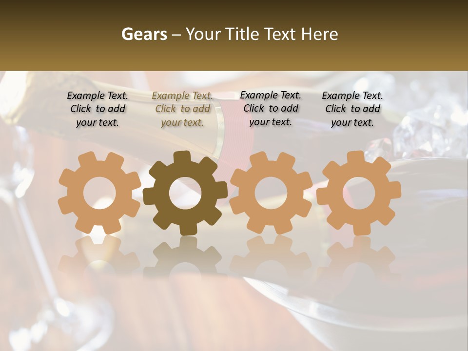 Two Bottles Of Wine Sitting On Top Of A Table PowerPoint Template