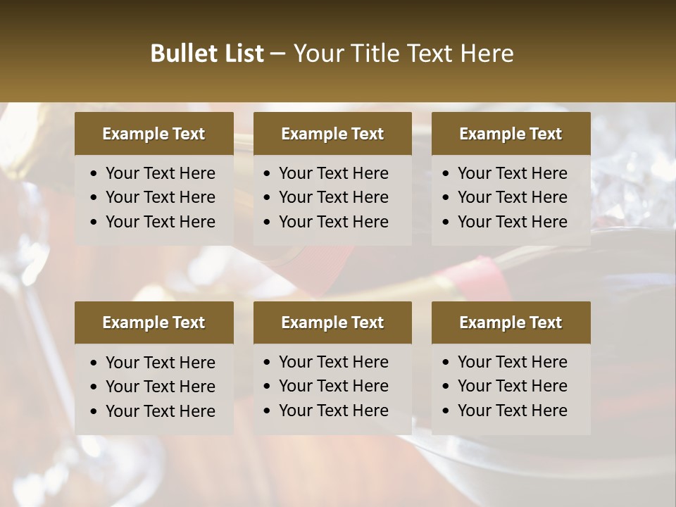 Two Bottles Of Wine Sitting On Top Of A Table PowerPoint Template