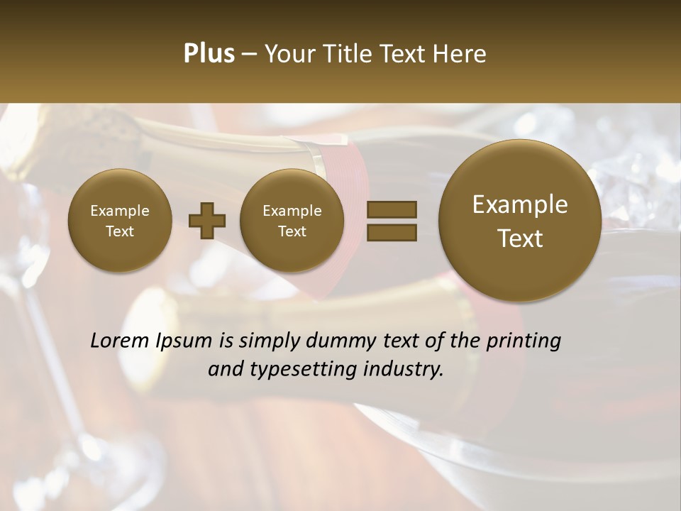 Two Bottles Of Wine Sitting On Top Of A Table PowerPoint Template