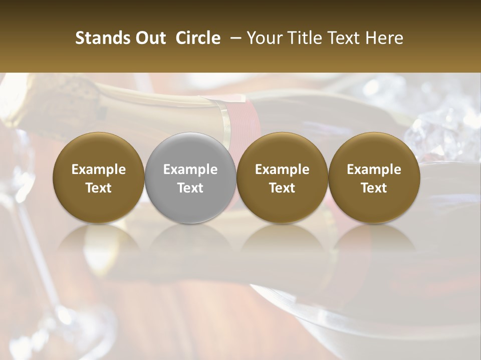 Two Bottles Of Wine Sitting On Top Of A Table PowerPoint Template