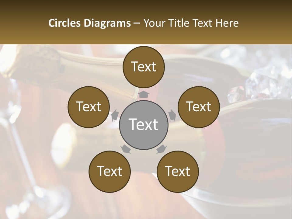 Two Bottles Of Wine Sitting On Top Of A Table PowerPoint Template