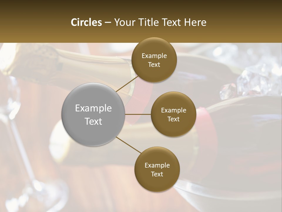 Two Bottles Of Wine Sitting On Top Of A Table PowerPoint Template