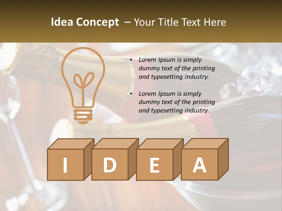 Two Bottles Of Wine Sitting On Top Of A Table PowerPoint Template