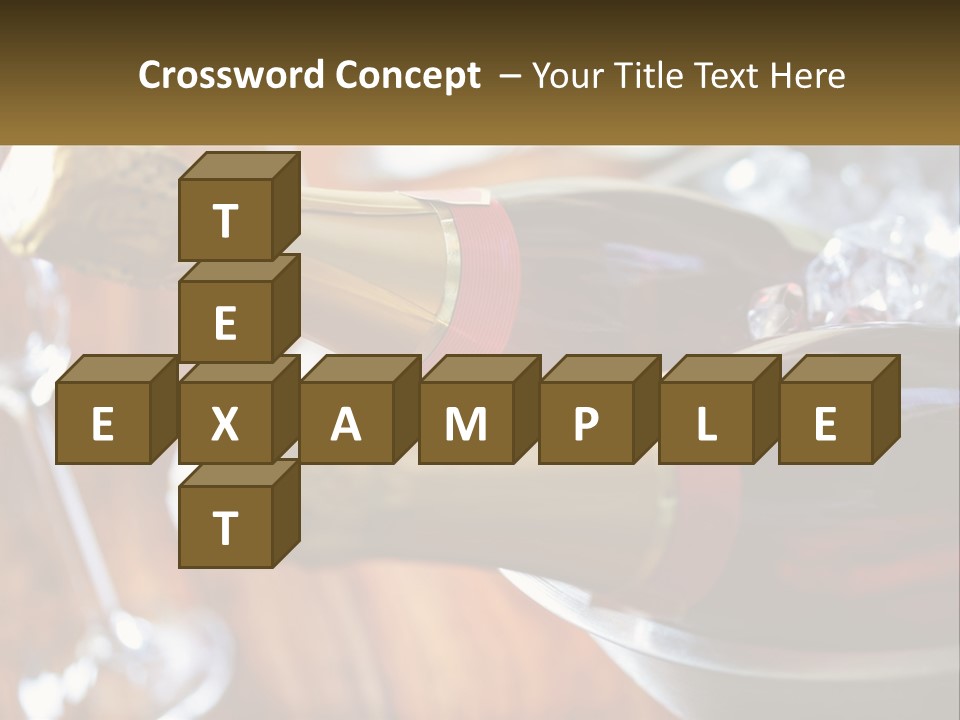 Two Bottles Of Wine Sitting On Top Of A Table PowerPoint Template