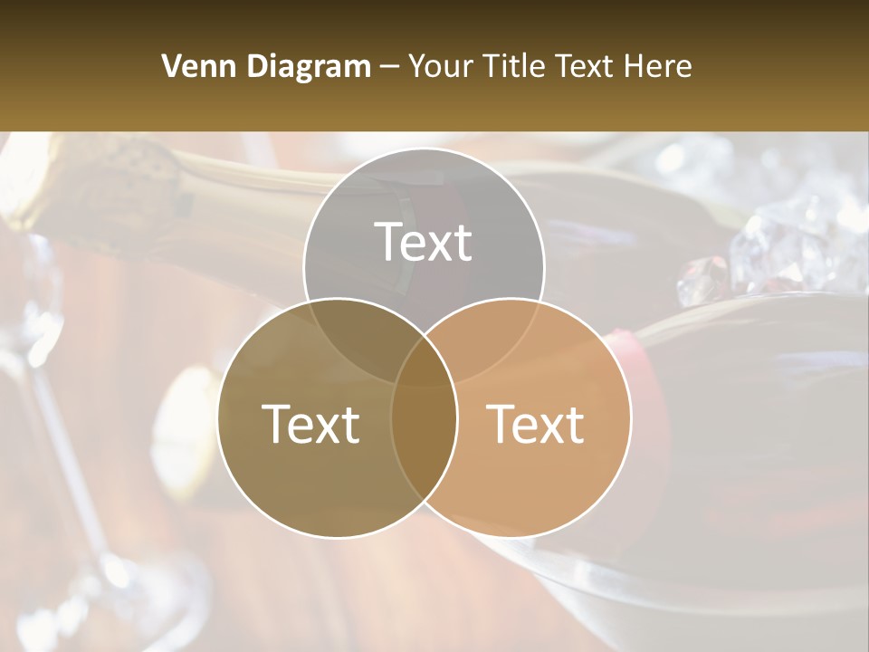 Two Bottles Of Wine Sitting On Top Of A Table PowerPoint Template