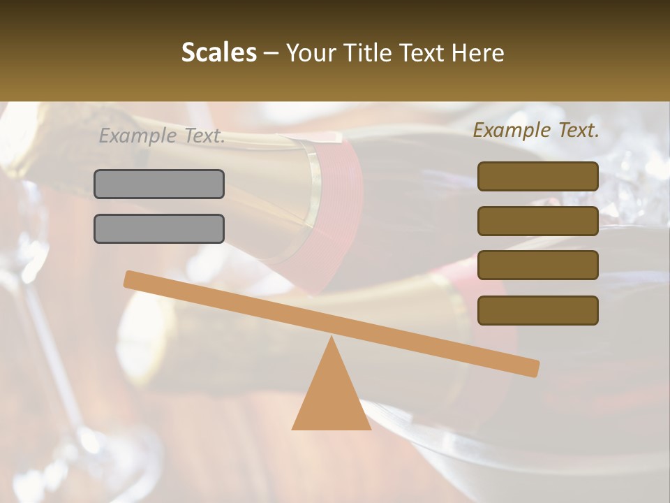 Two Bottles Of Wine Sitting On Top Of A Table PowerPoint Template