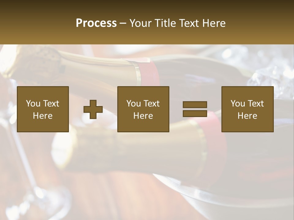 Two Bottles Of Wine Sitting On Top Of A Table PowerPoint Template