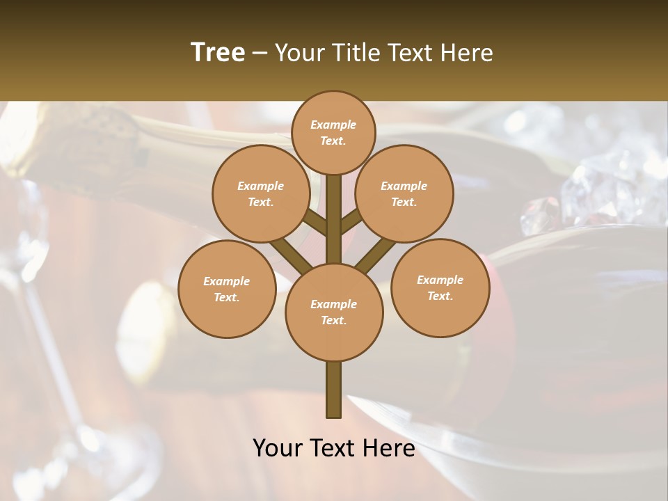 Two Bottles Of Wine Sitting On Top Of A Table PowerPoint Template