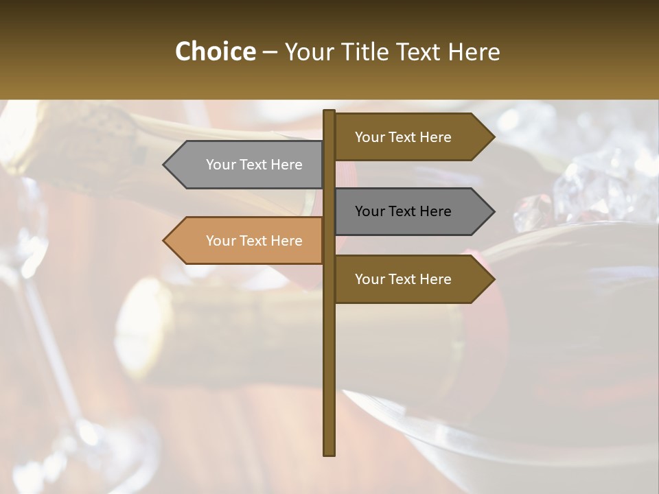 Two Bottles Of Wine Sitting On Top Of A Table PowerPoint Template