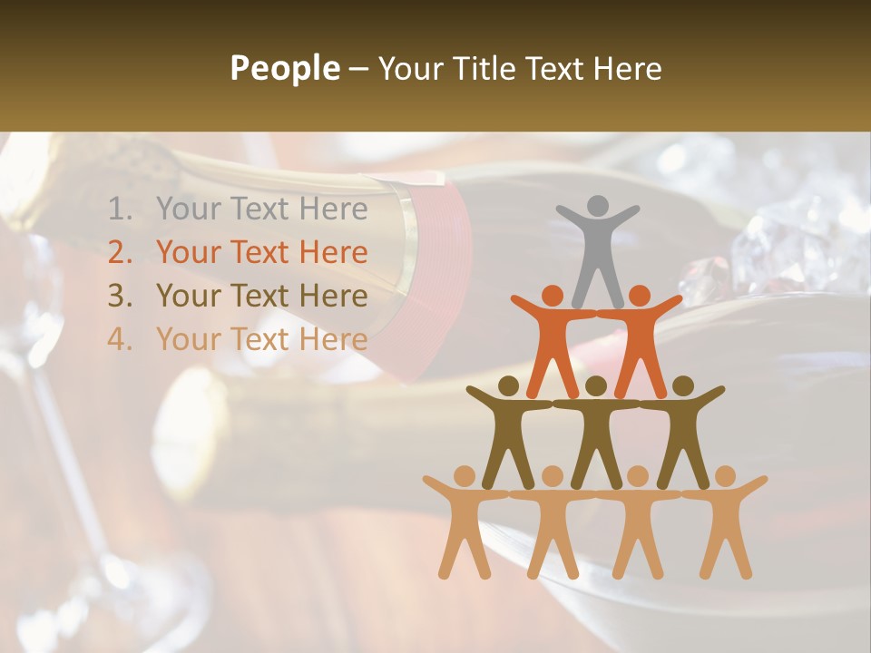 Two Bottles Of Wine Sitting On Top Of A Table PowerPoint Template