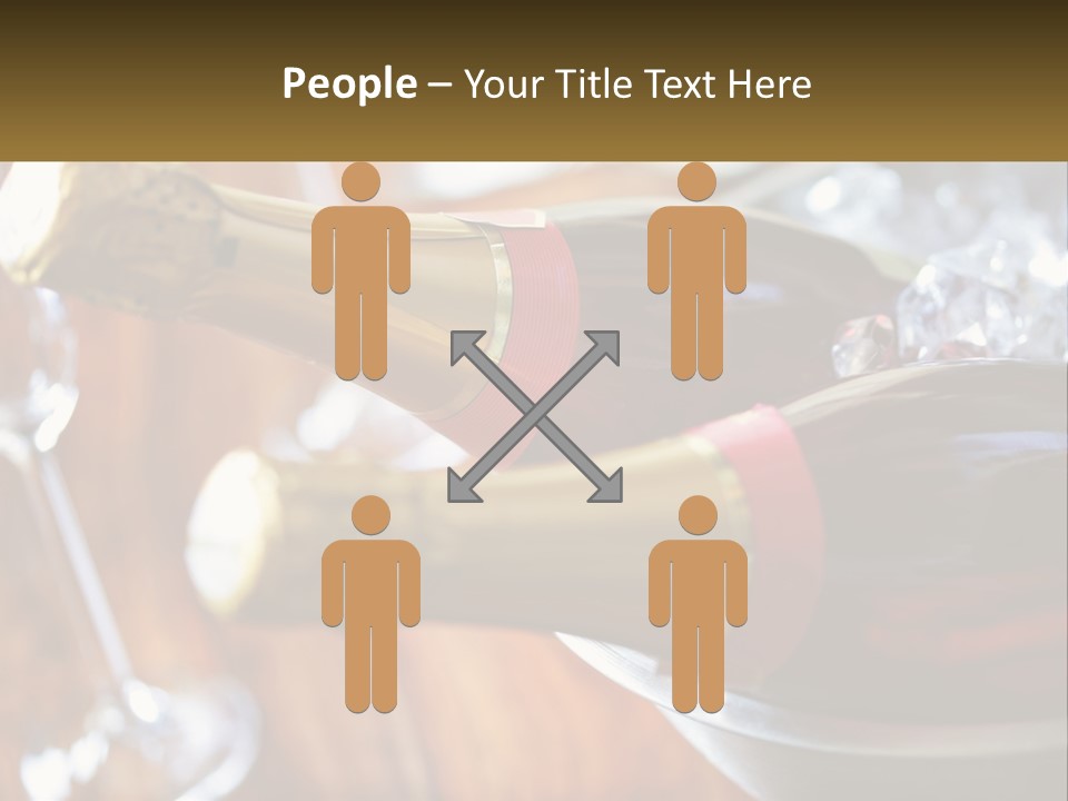 Two Bottles Of Wine Sitting On Top Of A Table PowerPoint Template