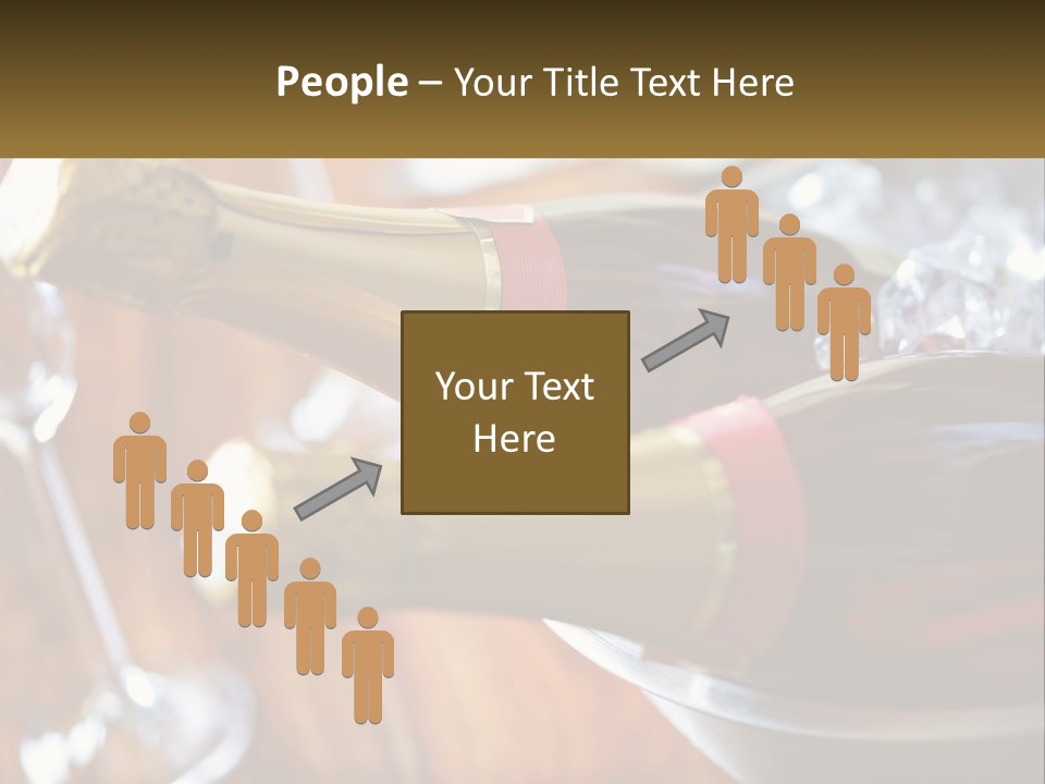 Two Bottles Of Wine Sitting On Top Of A Table PowerPoint Template